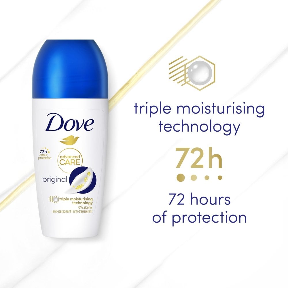 Dove Advanced Care 72h Original Anti-Perspirant Deodorant Roll-On 50ml
