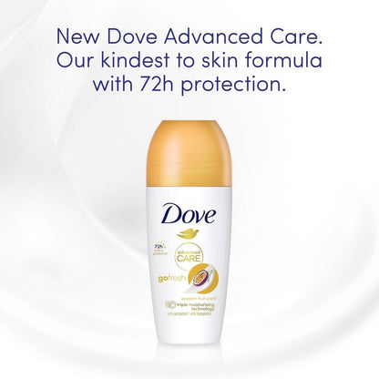 Dove Advanced Care 72h Go Fresh Passionfruit Anti-Perspirant Deodorant Roll-On 50ml