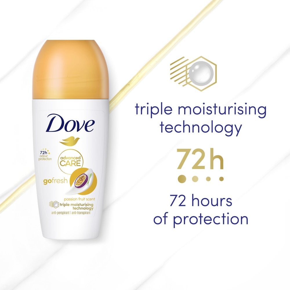 Dove Advanced Care 72h Go Fresh Passionfruit Anti-Perspirant Deodorant Roll-On 50ml