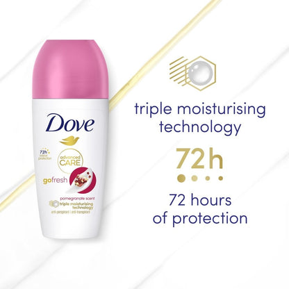 Dove Advanced Care 72h Go Fresh Pomegranate Anti-Perspirant Deodorant Roll-On 50ml