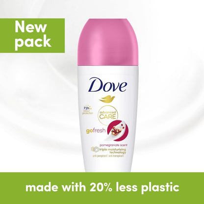 Dove Advanced Care 72h Go Fresh Pomegranate Anti-Perspirant Deodorant Roll-On 50ml
