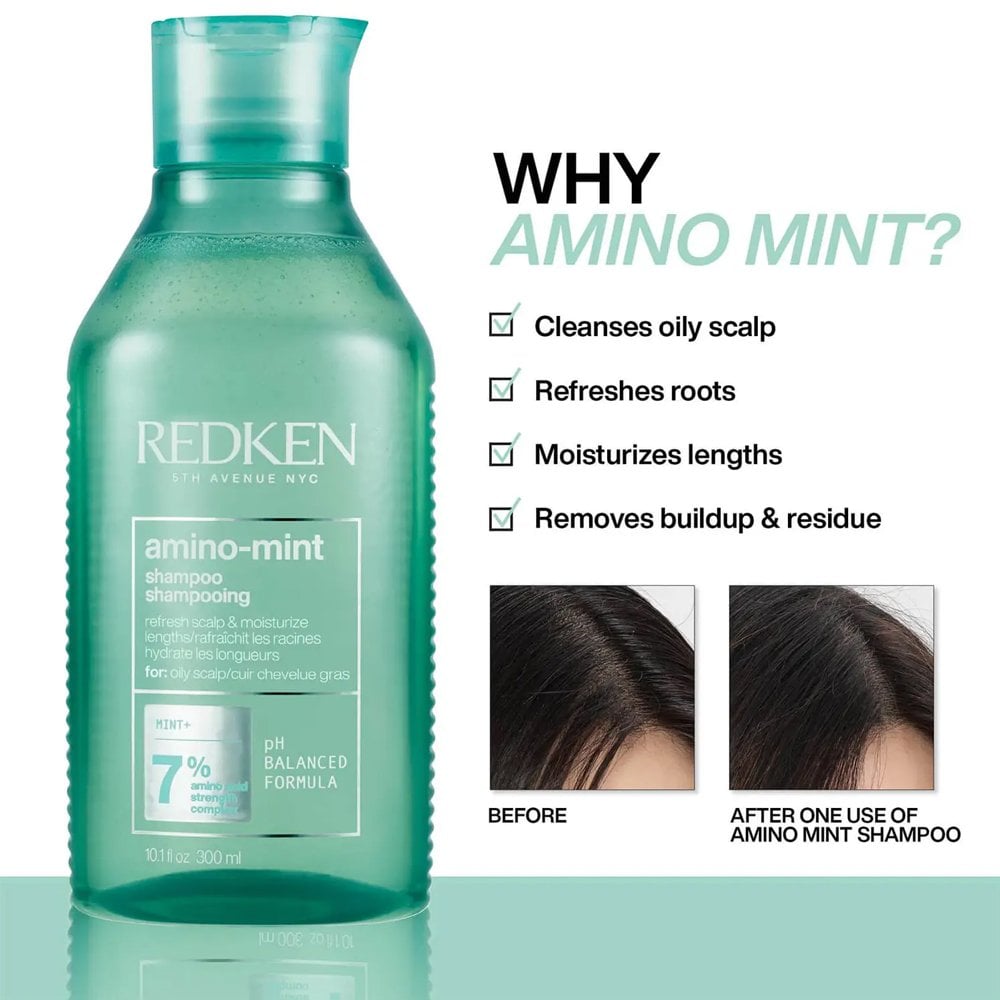 Redken Amino-Mint Scalp Refresh Shampoo for Oily Scalps 300ml