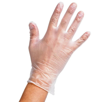 Aurelia Delight Lite PF Clear Powder Free Vinyl Examination Gloves Large 100x