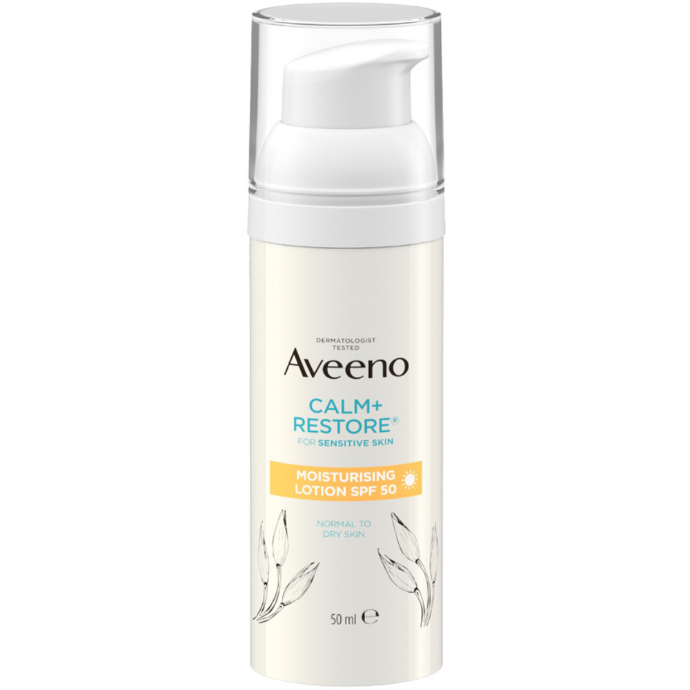 Aveeno Face Calm+ Restore Moisturising Lotion SPF50 50ml