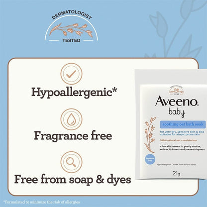 Aveeno Baby Soothing Oat Bath Soak 5 x 21g Sachets