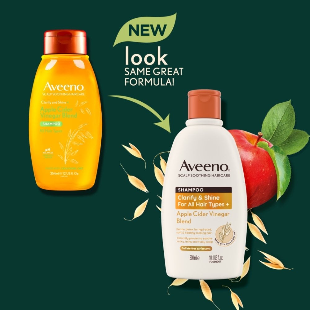 Aveeno Clarify and Shine+ Apple Cider Vinegar Conditioner 300ml