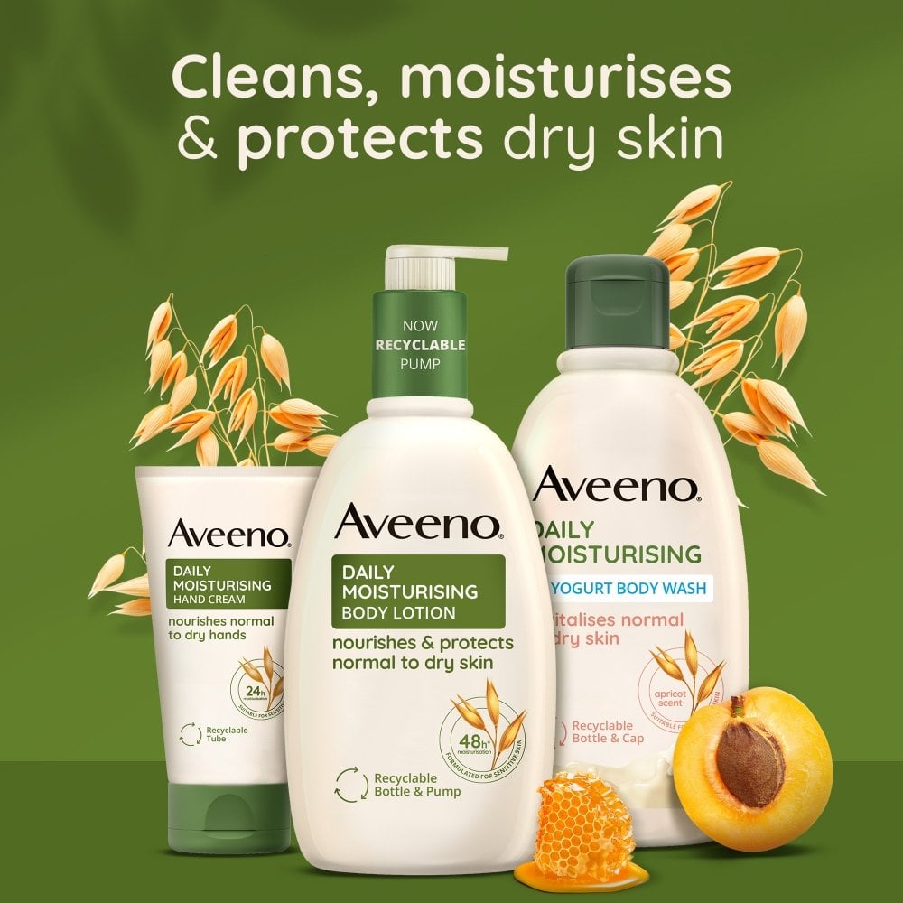 Aveeno Daily Moisturising Yogurt Body Wash Apricot & Honey 300ml