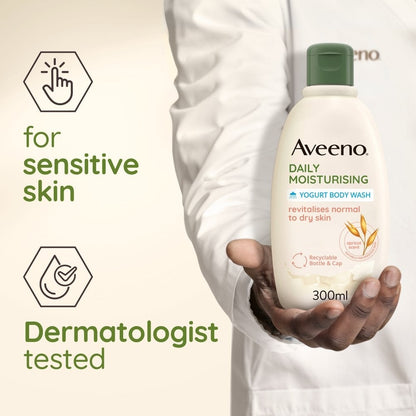 Aveeno Daily Moisturising Yogurt Body Wash Apricot & Honey 300ml
