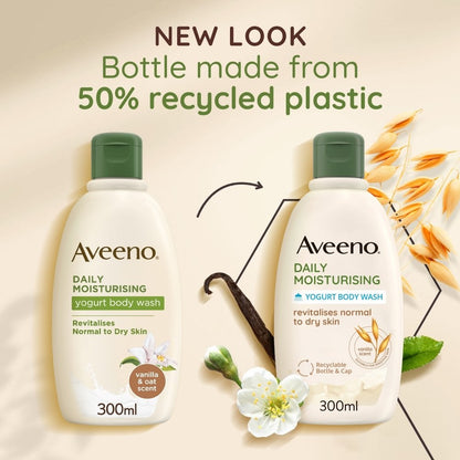 Aveeno Daily Moisturising Yogurt Body Wash Vanilla & Oat 300ml