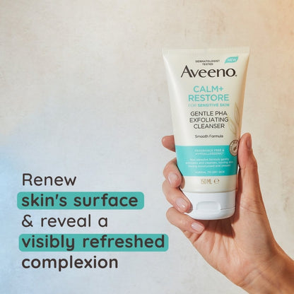 Aveeno Face Calm+ Restore Gentle PHA Exfoliating Cleanser 150ml