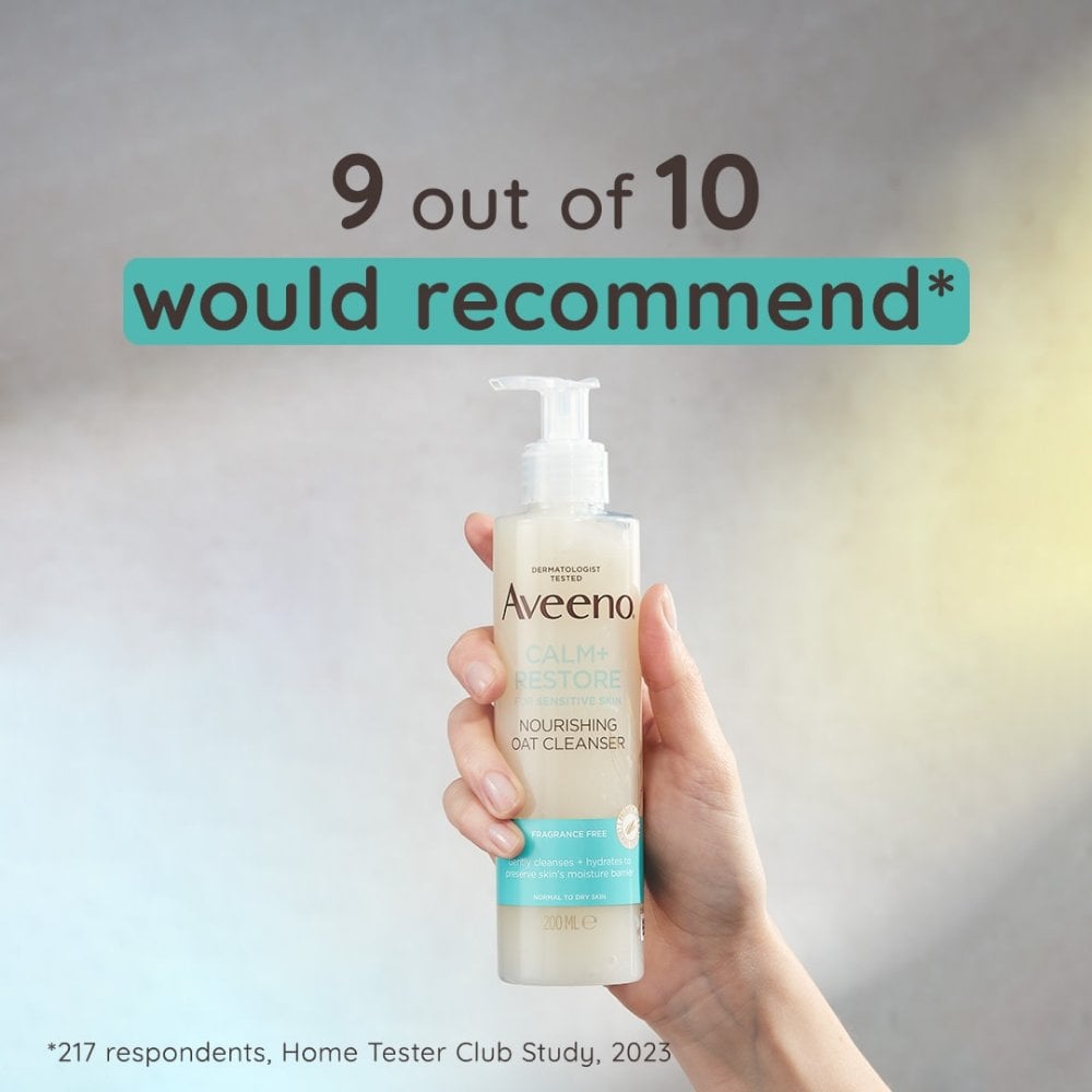 Aveeno Face Calm+ Restore Nourishing Oat Cleanser 200ml