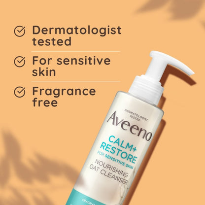 Aveeno Face Calm+ Restore Nourishing Oat Cleanser 200ml