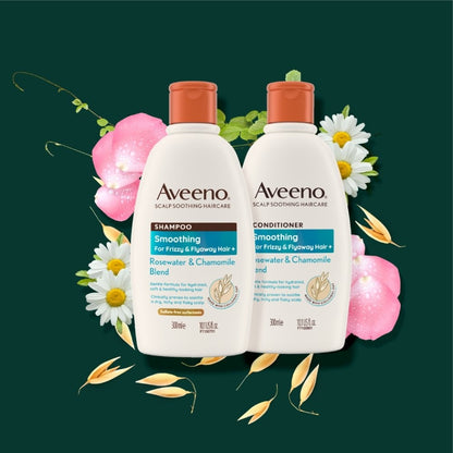 Aveeno Smoothing+ Rose Water & Chamomile Blend Shampoo 300ml