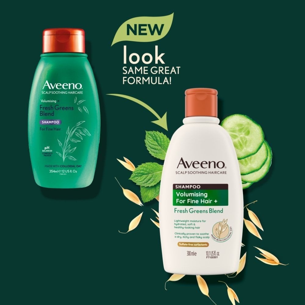 Aveeno Volumising+ Fresh Greens Blend Shampoo & Conditioner Twin 2 x 300ml