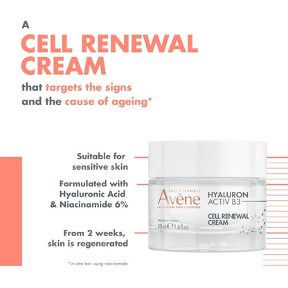 Avene Hyaluron Activ B3 Cellular Renewal Cream 50ml