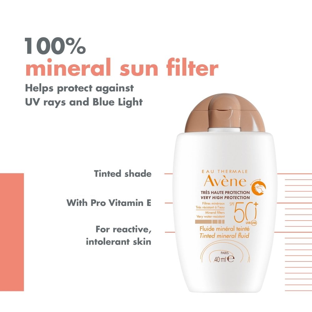 Avene Very High Protection Tinted Mineral Fluid SPF50+ 40ml
