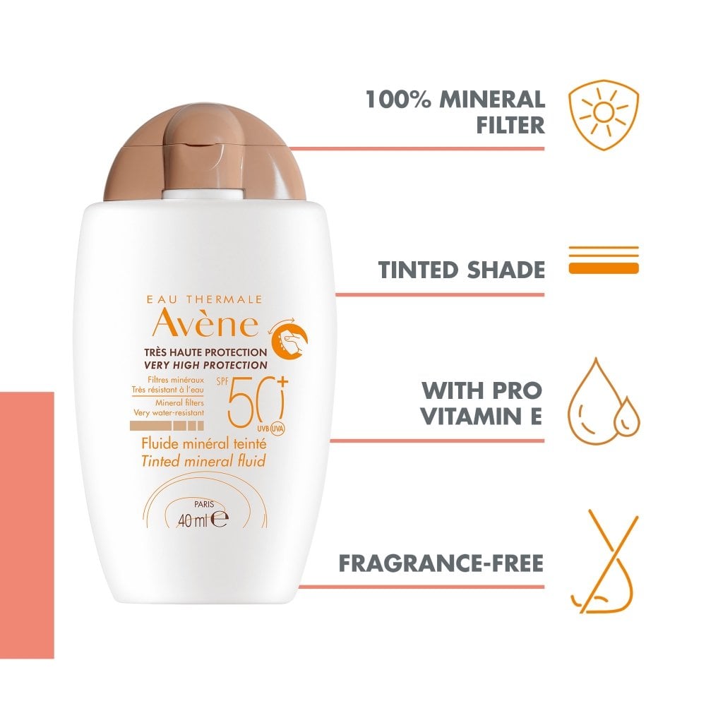 Avene Very High Protection Tinted Mineral Fluid SPF50+ 40ml