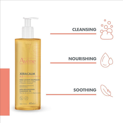 Avene XeraCalm A.D. Lipid-Replenishing Cleansing Oil 400ml