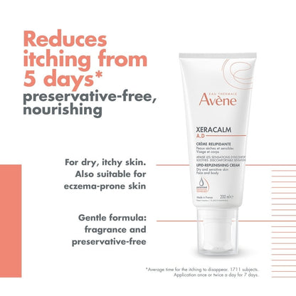 Avene XeraCalm A.D. Lipid-Replenishing Cream Moisturiser 200ml