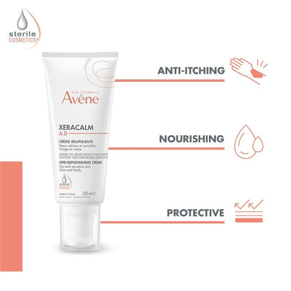 Avene XeraCalm A.D. Lipid-Replenishing Cream Moisturiser 200ml