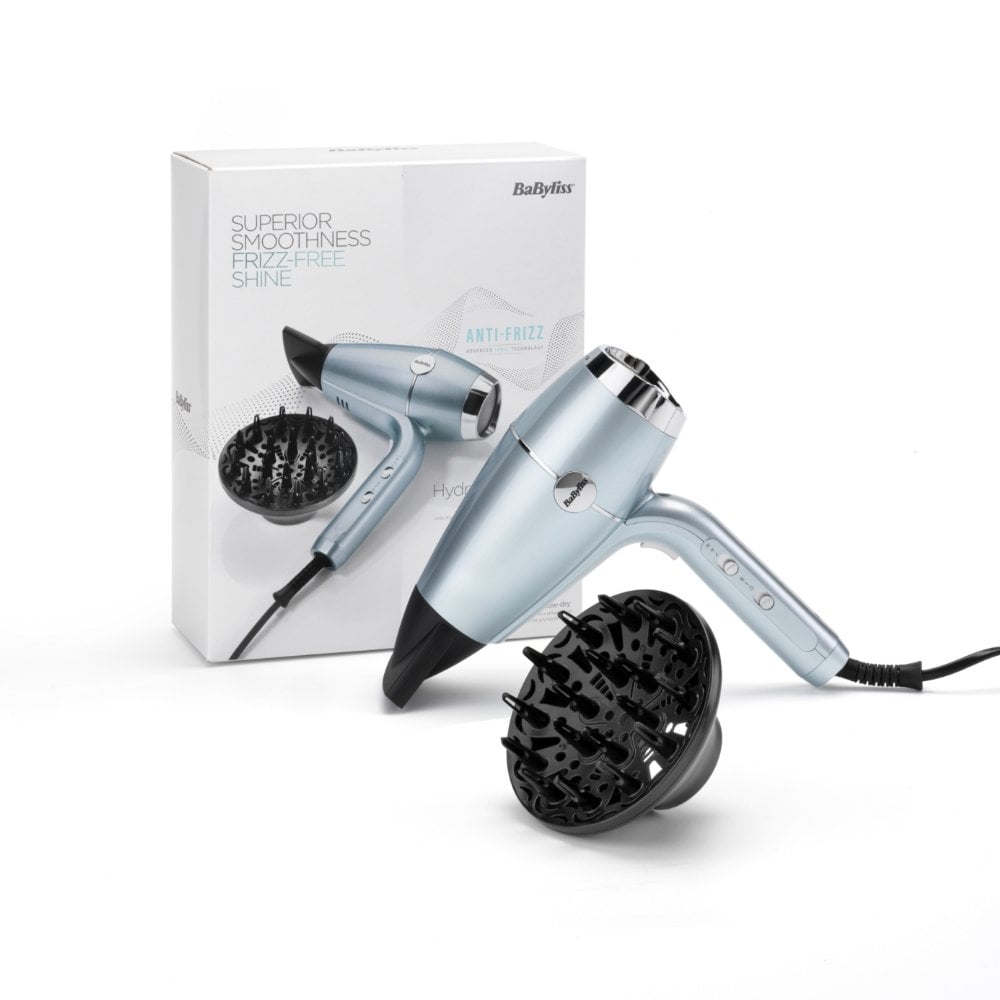 BaByliss Hydro Fusion Anti-Frizz 2100 Hair Dryer Ice 5573U