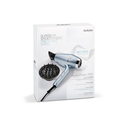BaByliss Hydro Fusion Anti-Frizz 2100 Hair Dryer Ice 5573U