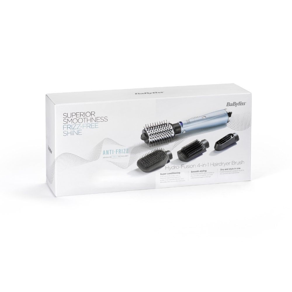 BaByliss Hydro Fusion Smooth & Shape Anti-Frizz 4-In-1 Hair Dryer Brush 2774U