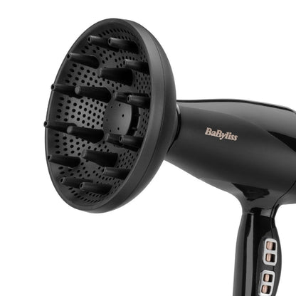 BaByliss Italian 2300 Hair Dryer with Diffuser Black 6716DU