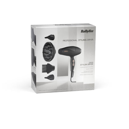 BaByliss Italian 2300 Hair Dryer with Diffuser Black 6716DU