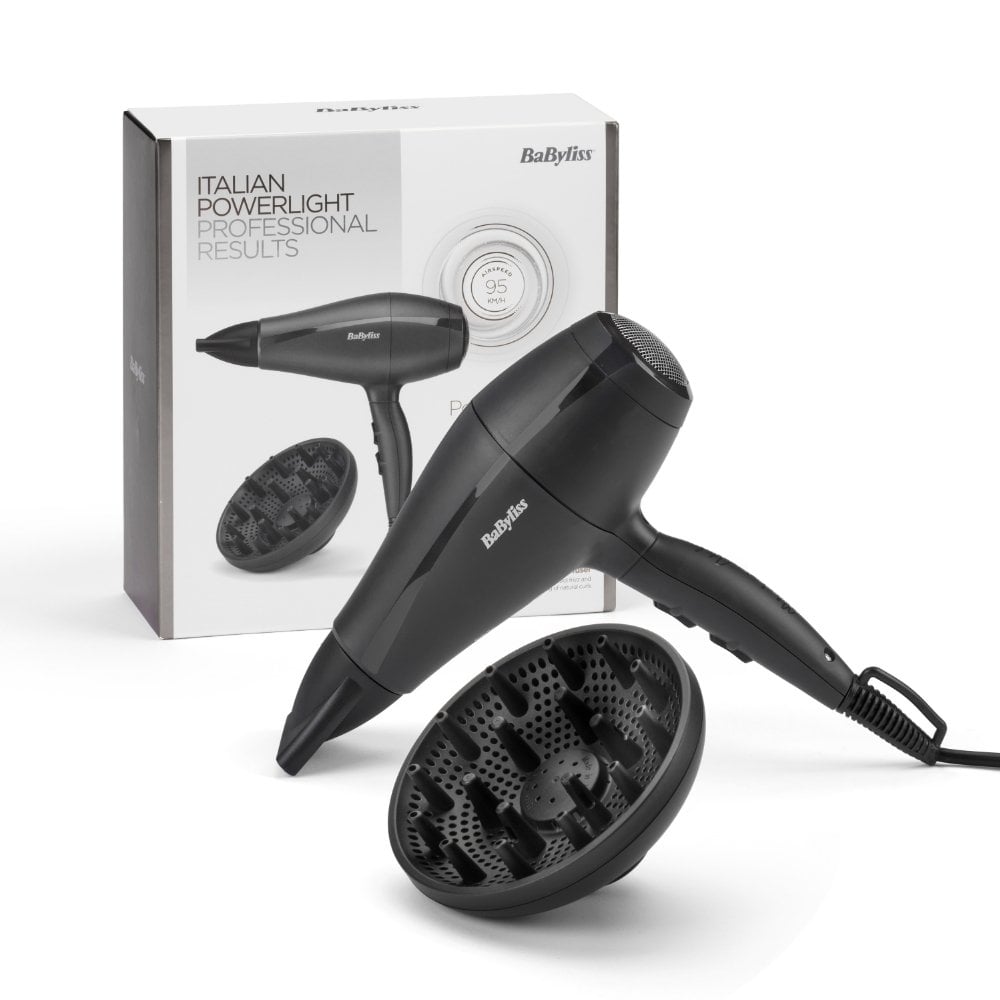 BaByliss Power Dry Light 2000 Hair Dryer Black 5910U