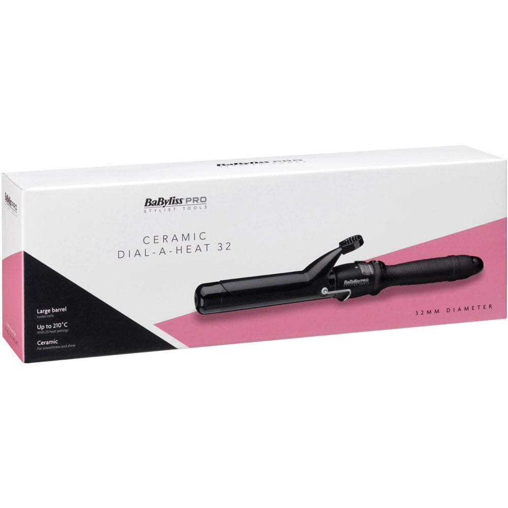 Babyliss Pro Ceramic Dial A Heat Curling Tong 32mm Black