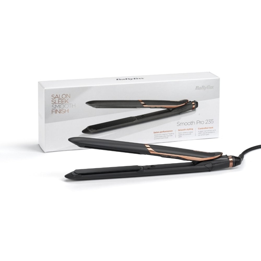 BaByliss Smooth Pro 235 Hair Straightener Black 2393U