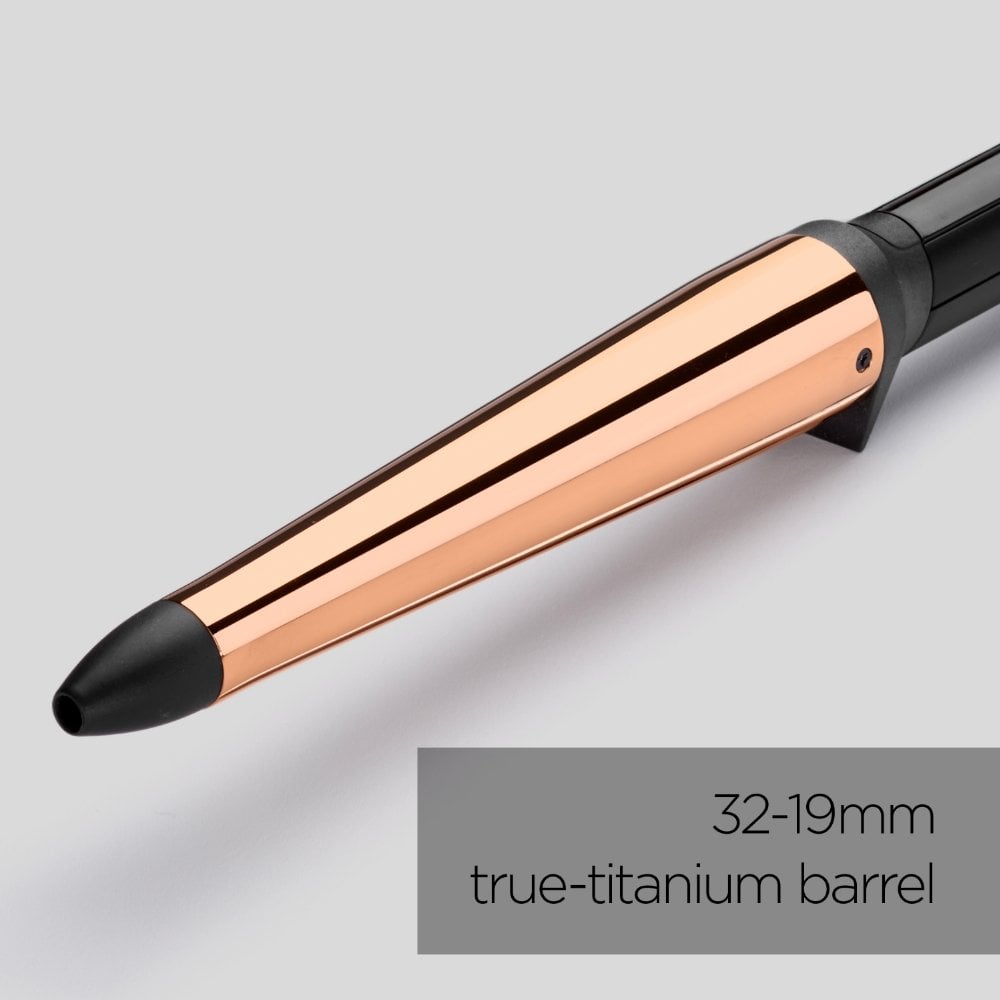 BaByliss Titanium Brilliance Conical Wand 19-32mm Rose Gold 2358U