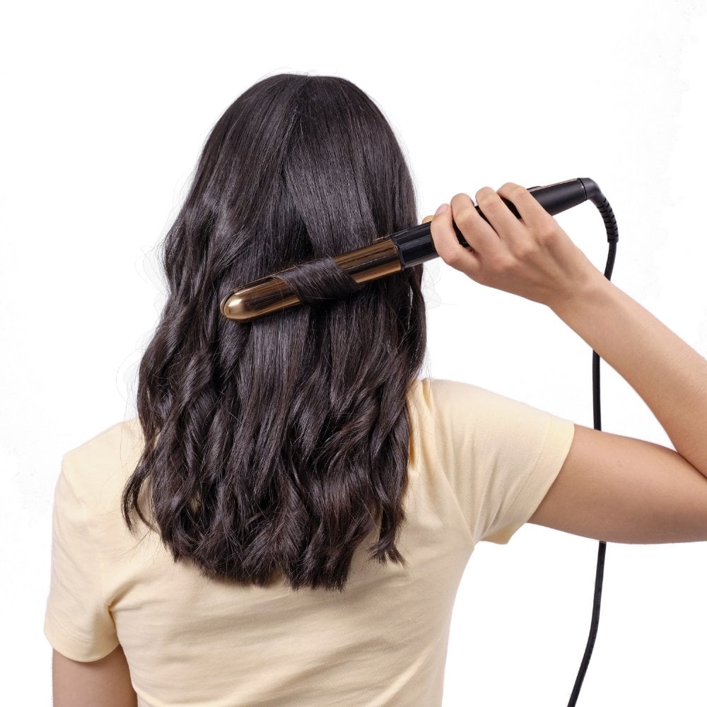 BaByliss Titanium Brilliance Straight & Curl Hair Straightener Rose Gold 2481U