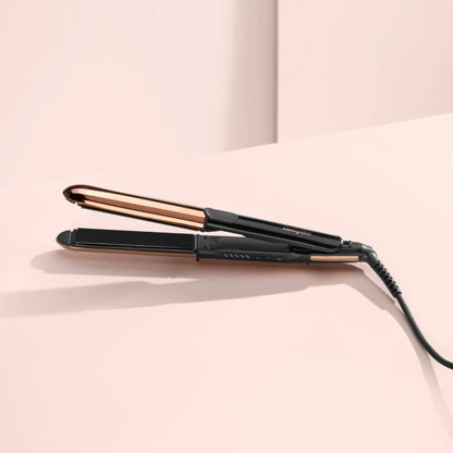 BaByliss Titanium Brilliance Straight & Curl Hair Straightener Rose Gold 2481U
