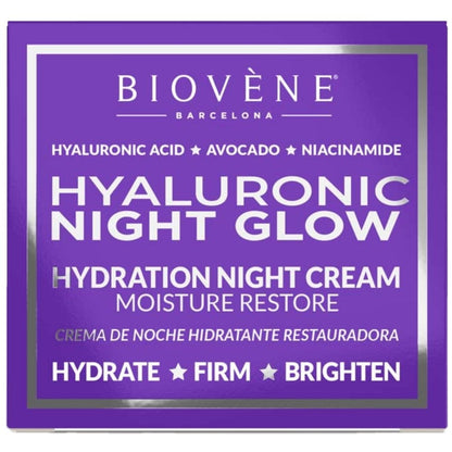 Biovene Hyaluronic Night Glow Moisture Restore Hydration Night Cream 50ml