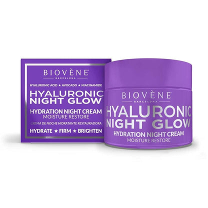 Biovene Hyaluronic Night Glow Moisture Restore Hydration Night Cream 50ml