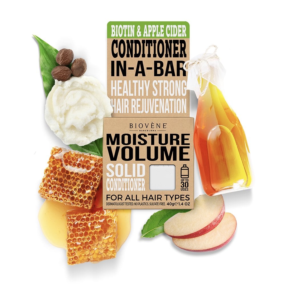 Biovene Moisture Volume Solid Conditioner Biotin & Apple Cider 40g