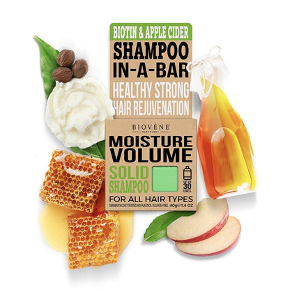 Biovene Moisture Volume Solid Shampoo Biotin & Apple Cider 40g
