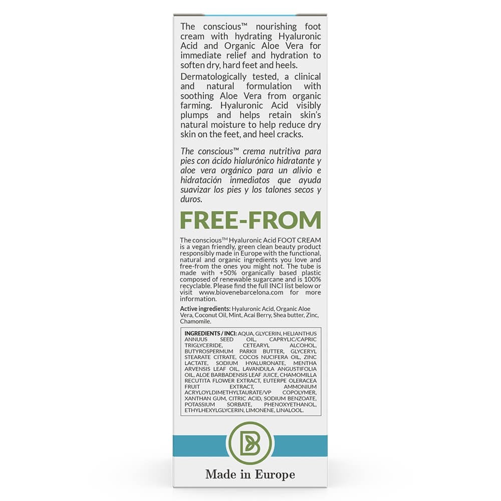 Biovene The Conscious No. 4 Hyaluronic Acid Immediate Relief Foot Cream 50ml