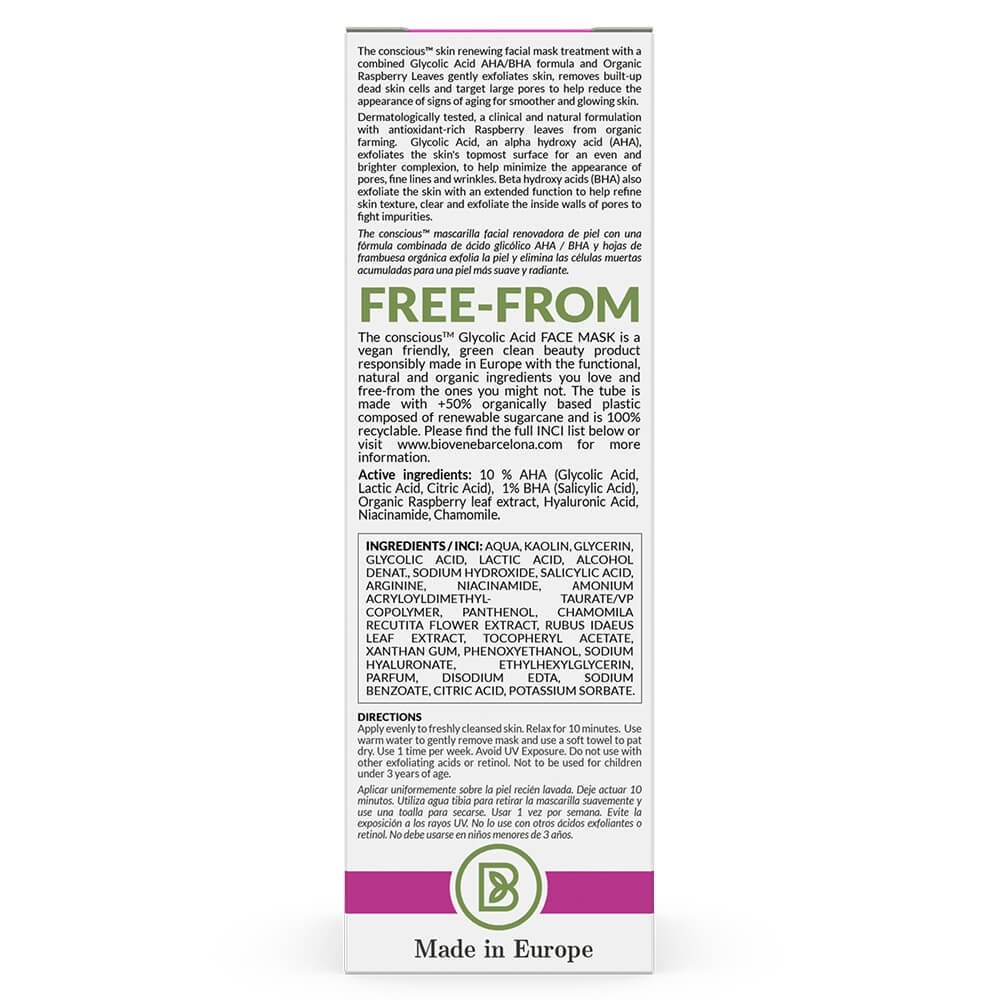 Biovene The Conscious No. 9 Glycolic Acid Smooth Babyface Exfoliating Face Mask 50ml