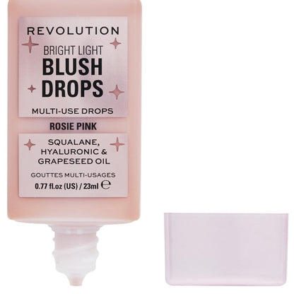 Makeup Revolution Bright Light Multi-Use Blush Drops Rosie Pink 23ml