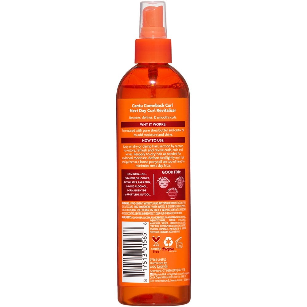 Cantu Shea Butter For Natural Hair Comeback Curl Next Day Curl Revitaliser 355ml