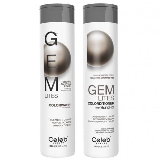 Celeb Luxury Gem Lites Color Wash Original Brown Tahitian Pearl & Colorditioner Twin 2 x 244ml