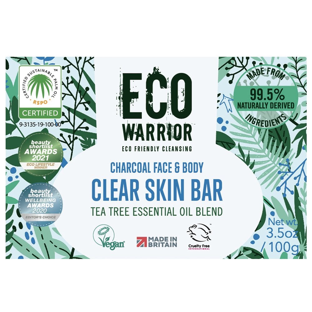 Eco Warrior Charcoal Clear Skin Bar 100g