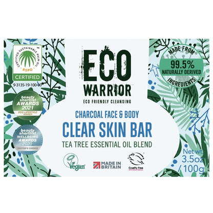 Eco Warrior Charcoal Clear Skin Bar 100g