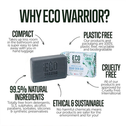 Eco Warrior Charcoal Clear Skin Bar 100g