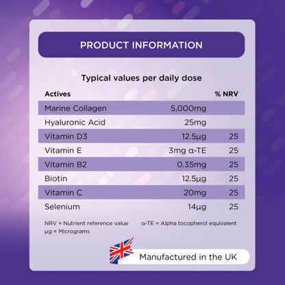 Healthspan Collagen Glow 5000mg for Hair, Skin, and Nails 14 Day Supply