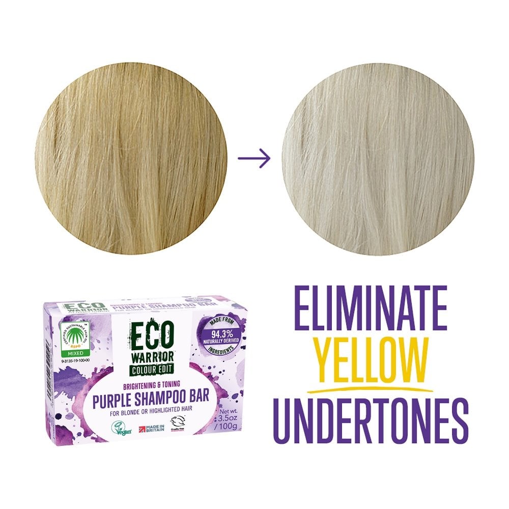Eco Warrior Colour Edit Purple Hair Shampoo Bar 100g