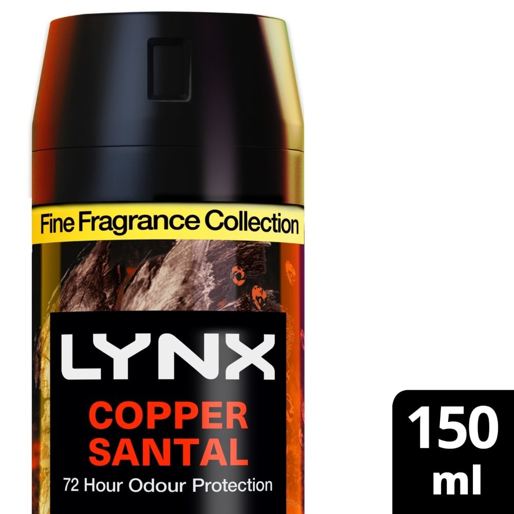 Lynx Fine Fragrance 72h Copper Santal Brown Sugar & Pepper Premium Deodorant Body Spray 150ml